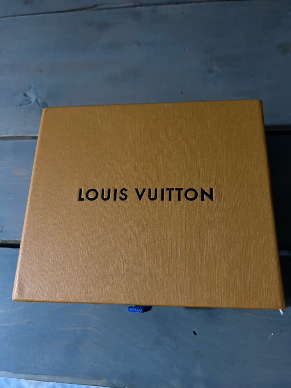 Louis Vuitton Box in Mustard Gold with Black Logo